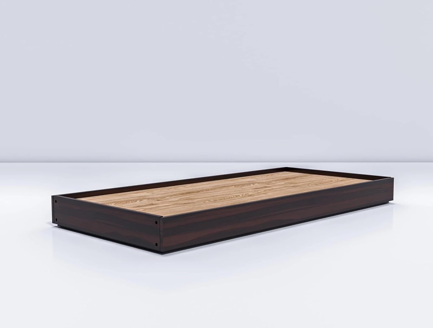THE WOODEN CITY Engineered Wood Single Bed Cot Without Storage | Single Size Bed for Bedroom (Walnut)