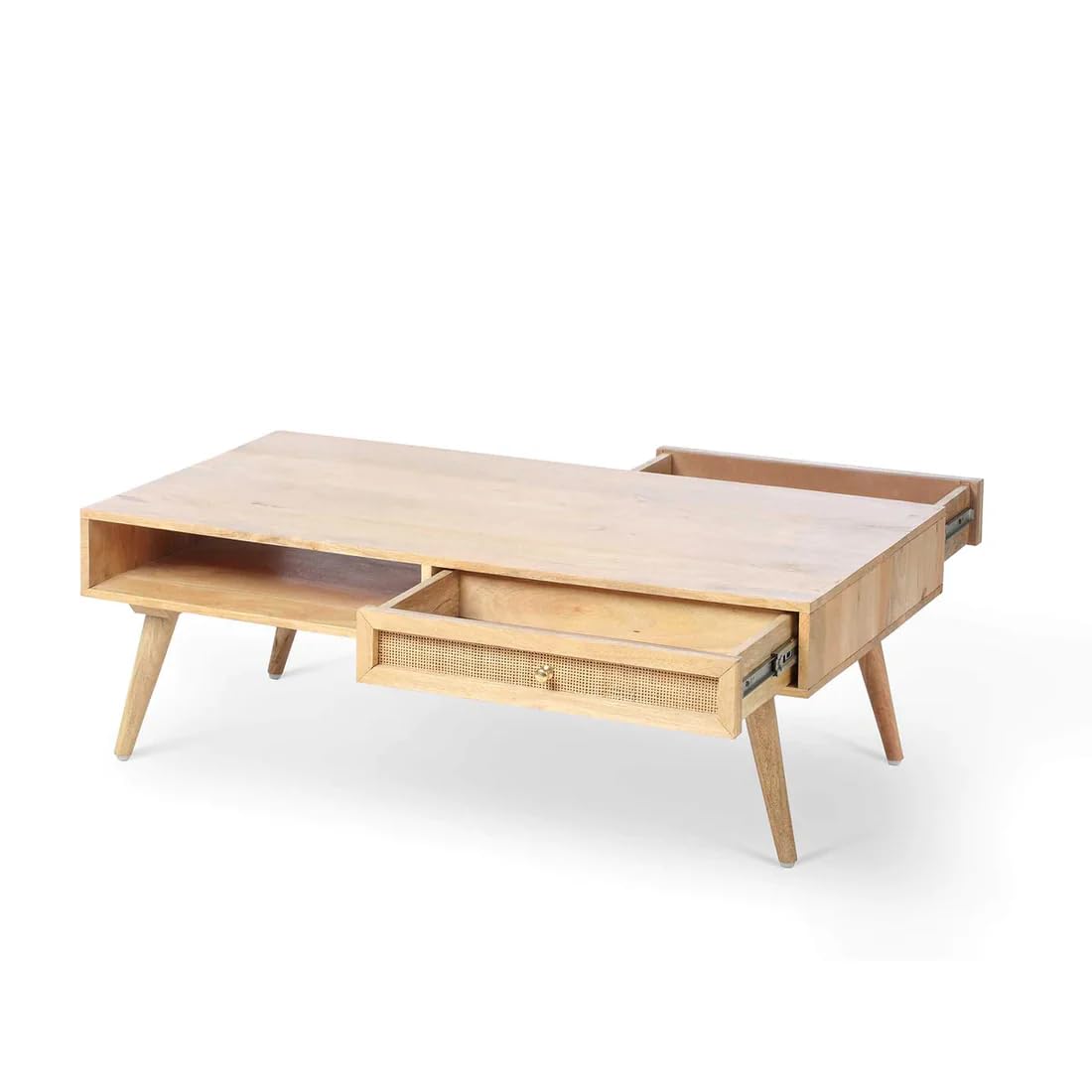 Mango Solid Wood Centre Table & Tea Table | Wooden Coffee Table for Living Room and Outdoor & Indoor Furniture (Natural)