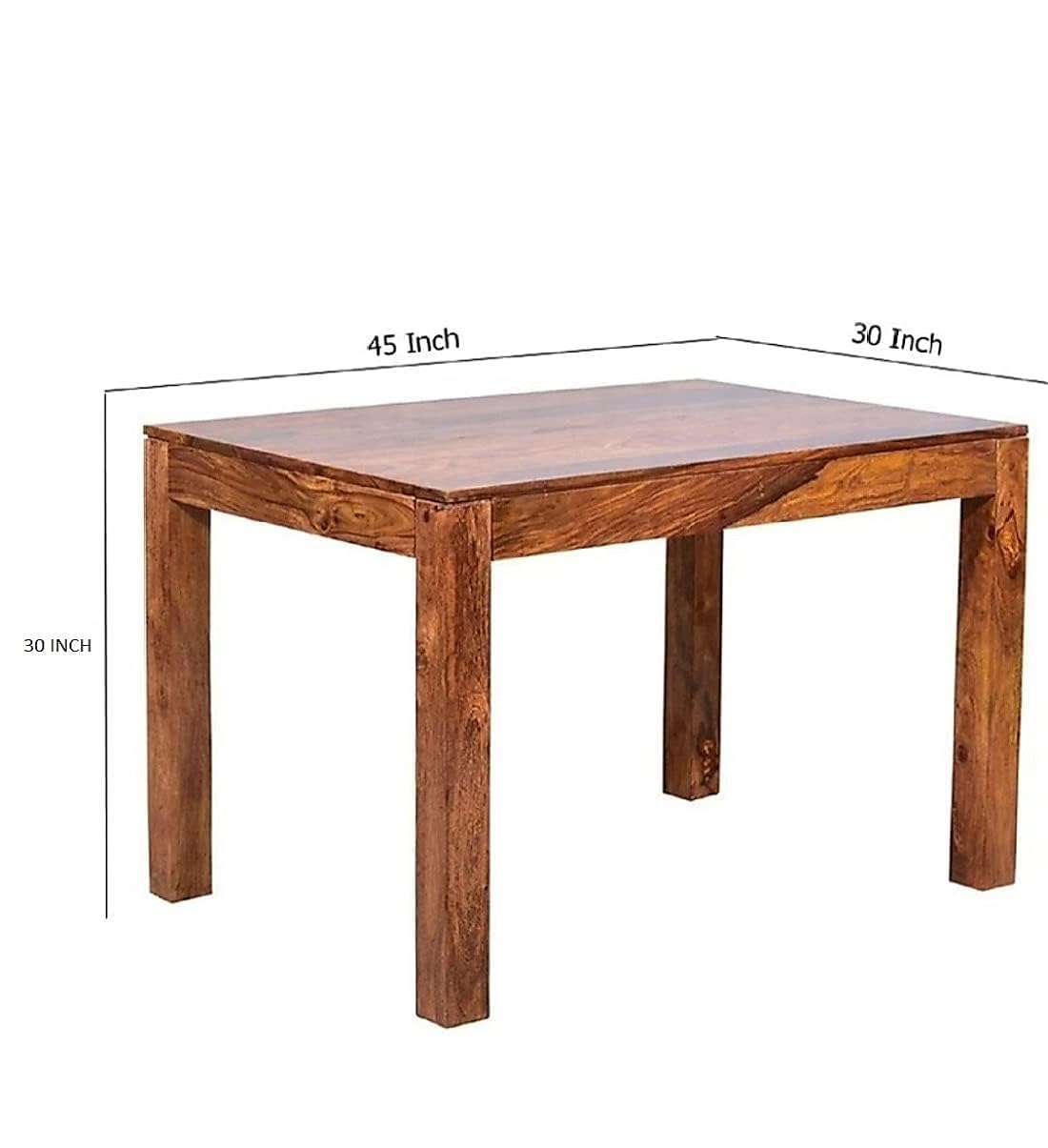 THE WOODEN CITY Solid Sheesham Wood Dining Table 4 Seater Dining Table Set with 3 Chairs & 1 Bench Dinner Table Set for Dinning Room