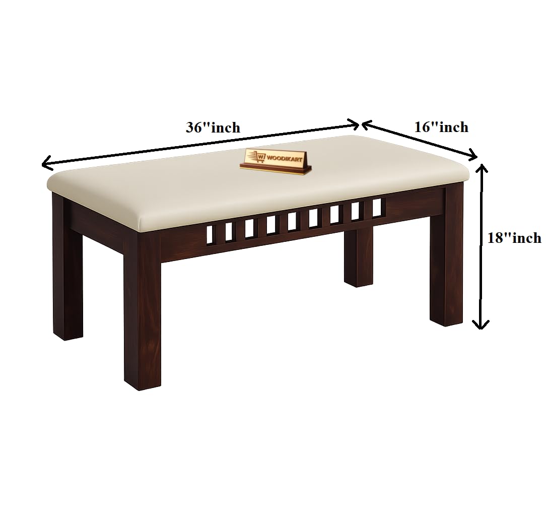 Solid Sheesham Wood Dining Table with Chairs & Bench | Wooden Dinner Table Set for Dinning Room Home & Hotel| Modern Dining Room Set | Customer Self Assembly (Walnut U, 4 Seater)