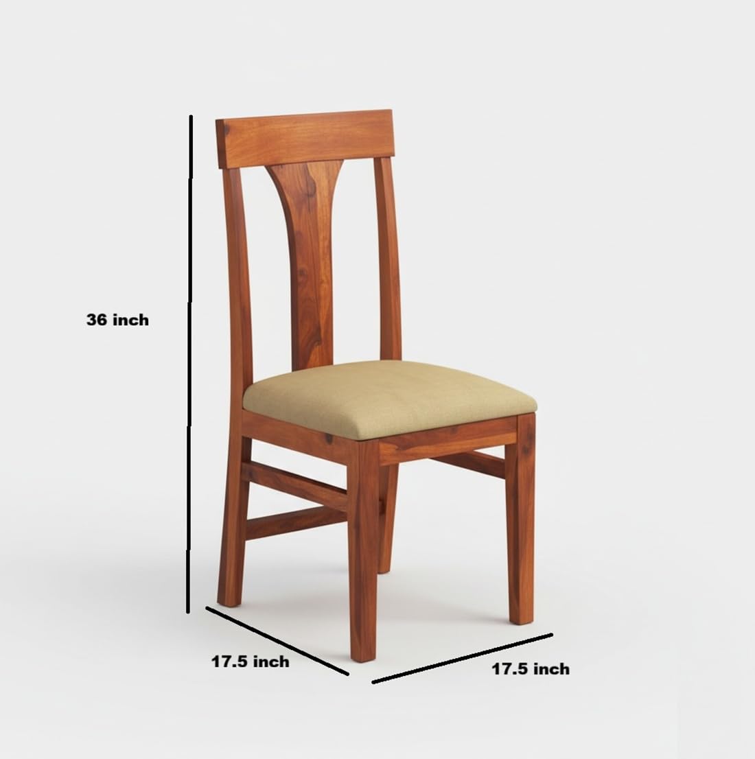 Solid Sheesham Wood 6 Seater Dining Table | Wooden Dining Room Set (Honey Finish) (Honey, 6 Seater)