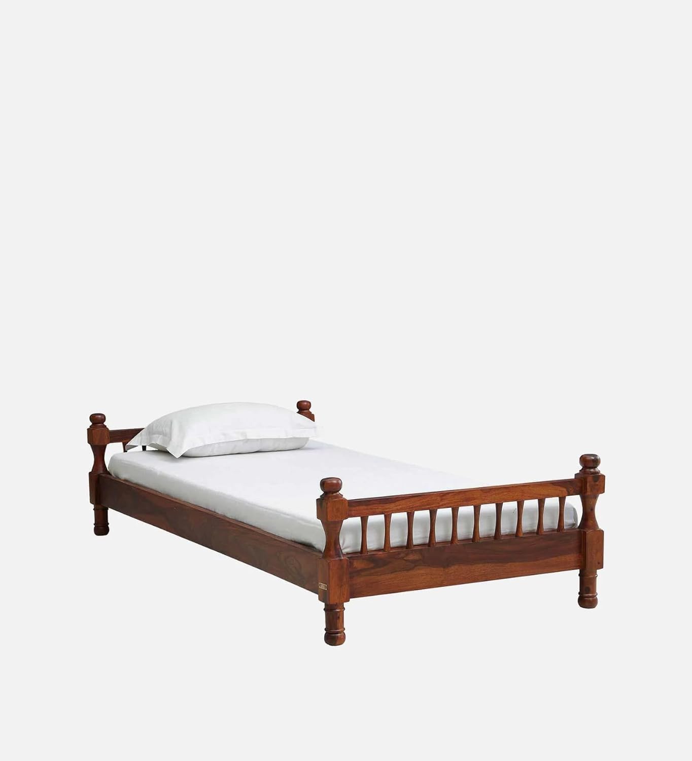 Solid Sheesham Wood Single Bed Cot Without Storage | Single Size Bed for Bedroom | Multipurpose Use Bed- Honey(216x99x53cm) (Recommend Mattress size-78x36 inch)