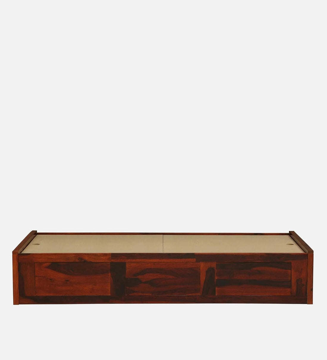 THE WOODEN CITY Solid Sheesham Wood Single Bed Cot | Single Size Bed for Bedroom | Multipurpose Use Bed (206x98x37cm) (Recommend Mattress size-78x36 inch) (Honey)