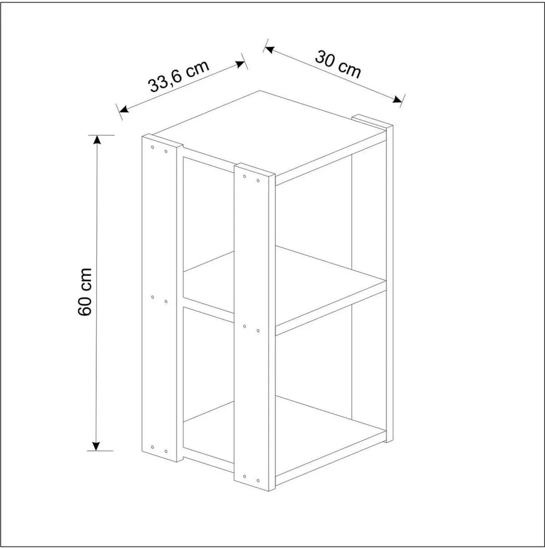 Wooden Bedside Table | Side Table for Bedroom | Solid Wood Engineering wood  End Table, Color- White