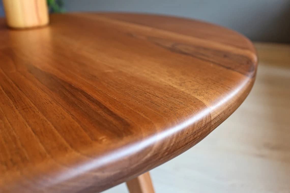 THE WOODEN CITY Solid Sheesham Wood Round Coffee Table for Living Room | Small Space Center Table to Look Like Royal Outdoor and Indoor Area (Natural Teak Honey)