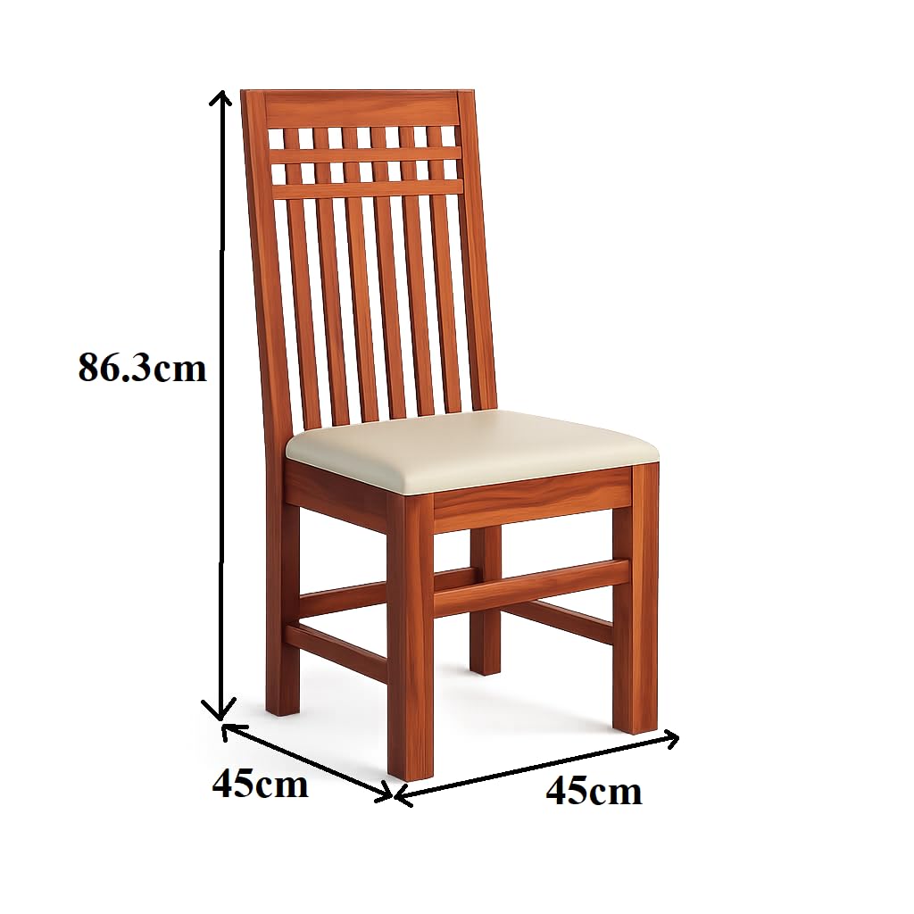 Solid Sheesham Wood Dining Table with Chairs & Bench | Wooden Dinner Table Set for Dinning Room Home & Hotel| Modern Dining Room Set | Customer Self Assembly (Honey U, 4 Seater)