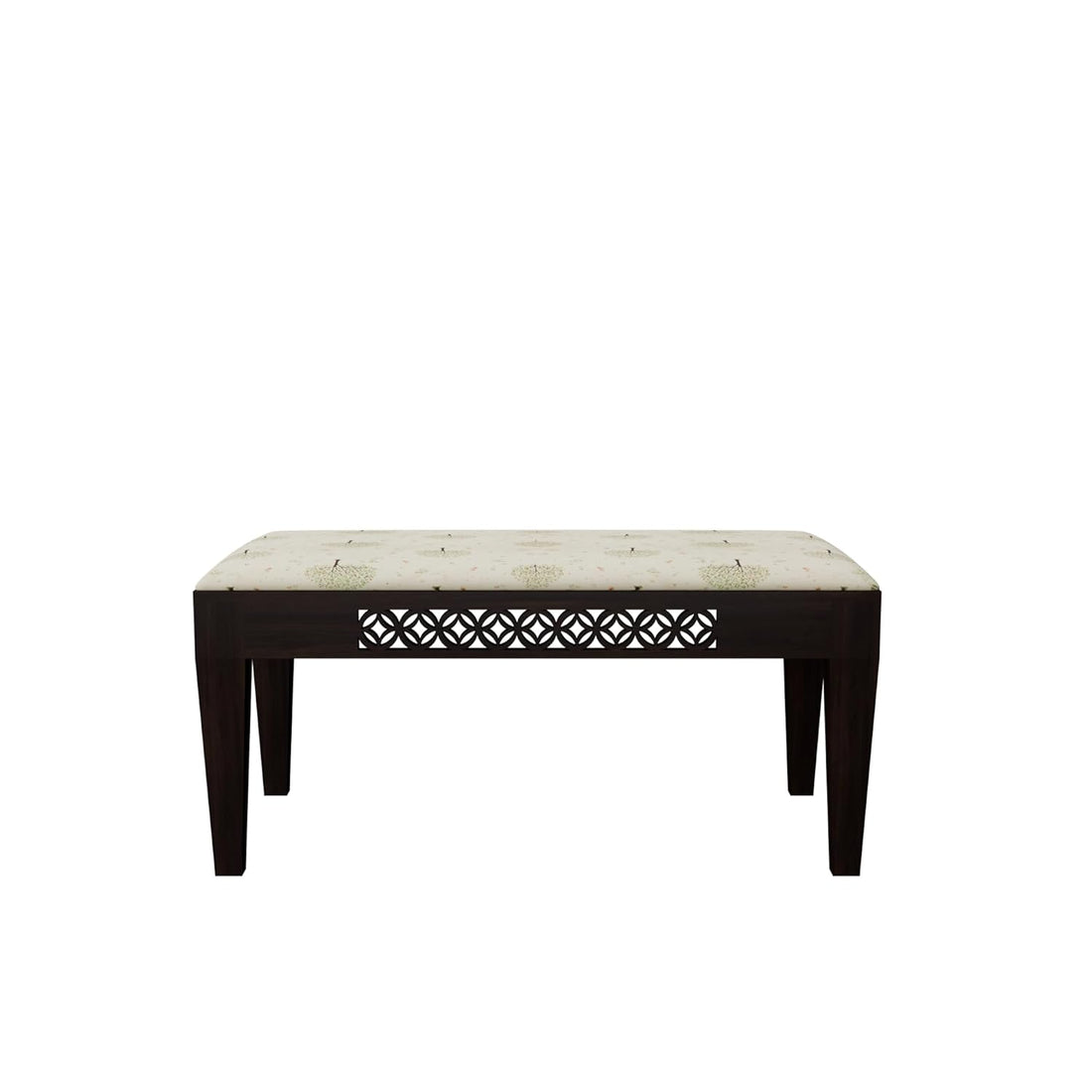 THE WOODEN CITY Solid Sheesham Wood 3 Chair with1 Bench Dining Set with Cushioned Chairs for Dining Room | Living Room | Home & Office | Hotels Restaurant (4 Seater with Bench, Walnut)