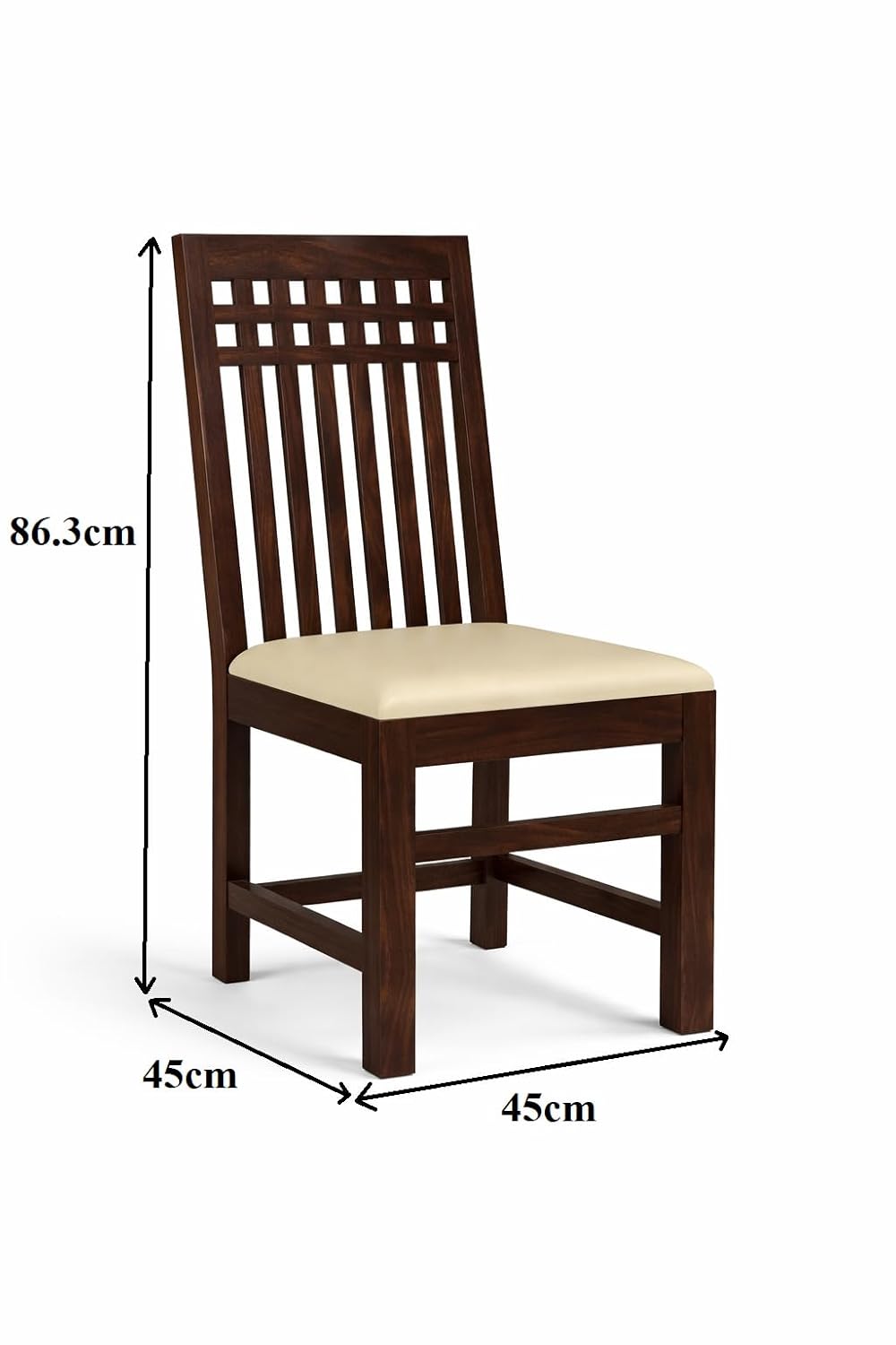 Solid Sheesham Wood Dining Table with Chairs & Bench | Wooden Dinner Table Set for Dinning Room Home & Hotel| Modern Dining Room Set | Customer Self Assembly (Walnut U, 4 Seater)