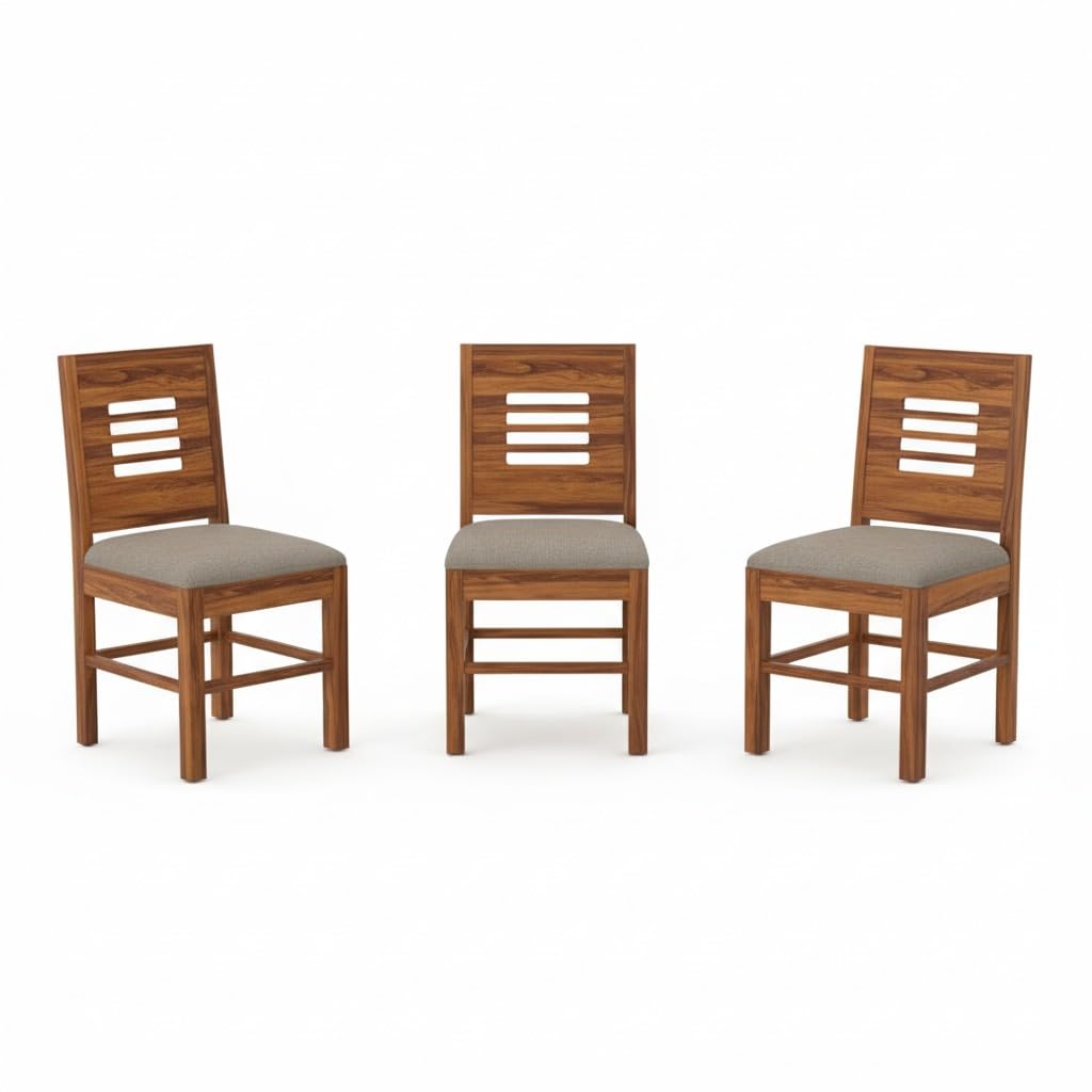 Solid Sheesham Wood Six Seater Dining Table Set with 4 Cushion Chairs with Bench for Dining Room Living Room Home | Dining Table | 6 Seater Dining Table Set (Honey6s t, 6 Seater)