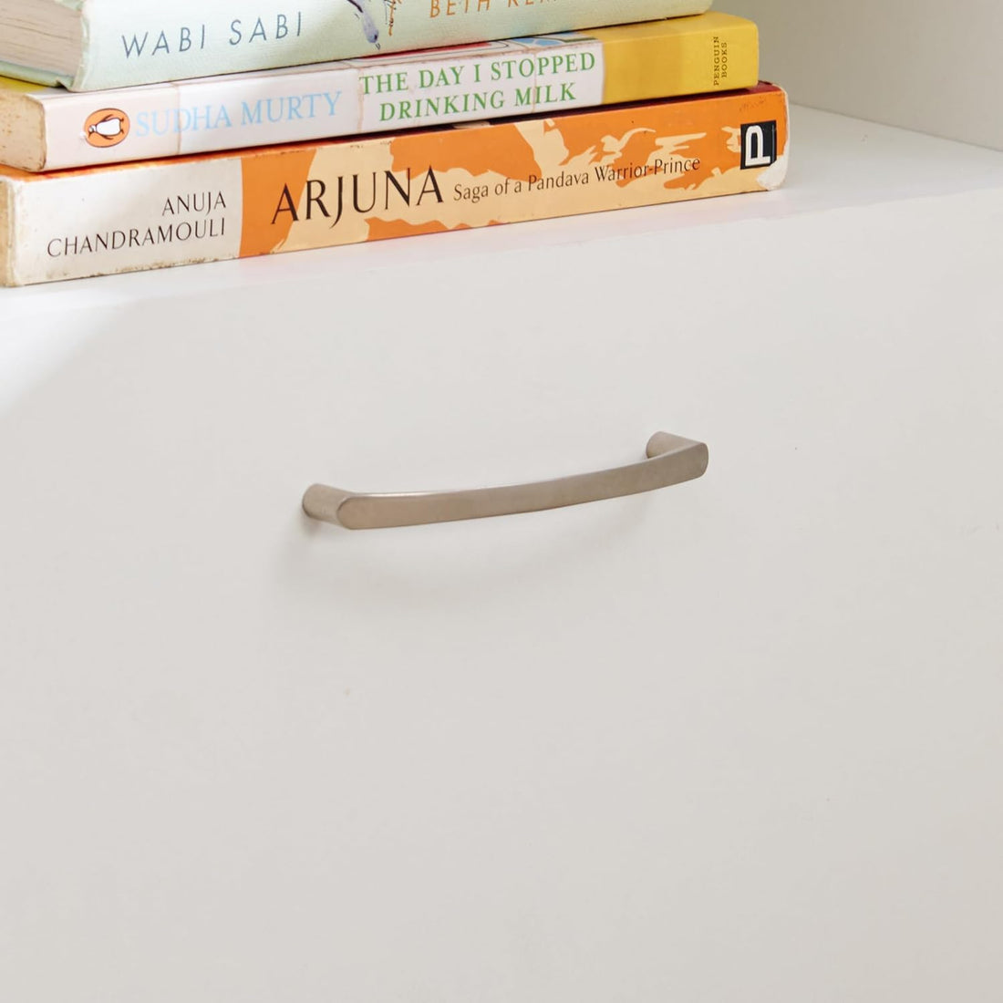 THE WOODEN CITY Wooden Bedside Table | Bed Side Table for Bedroom | 1 Drawer | Solid Wood Sheesham, White