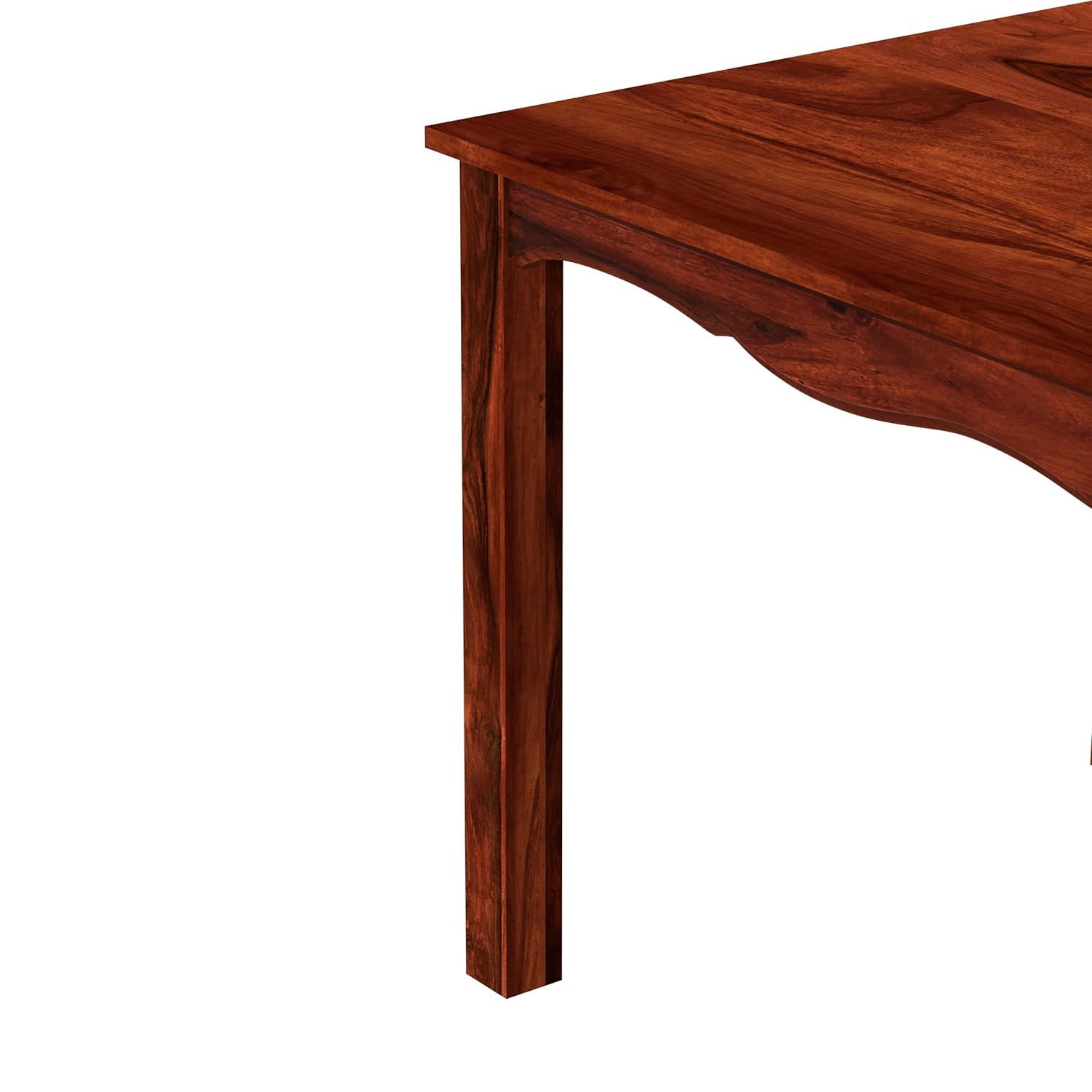 THE WOODEN CITY Wooden Solid Sheesham Wood Dining Table 6 Seater | Dining Room Furniture | 6 Seater Dining Table Without Chair - Honey