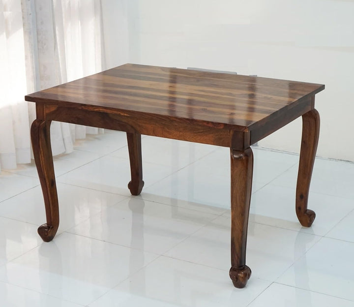 THE W00DEN CITY Wooden Table Solid Sheesham Wood Dining Table 4 Seater | Dining Room Furniture | Dining Table Without Chair (Honey01, 6 Seater)