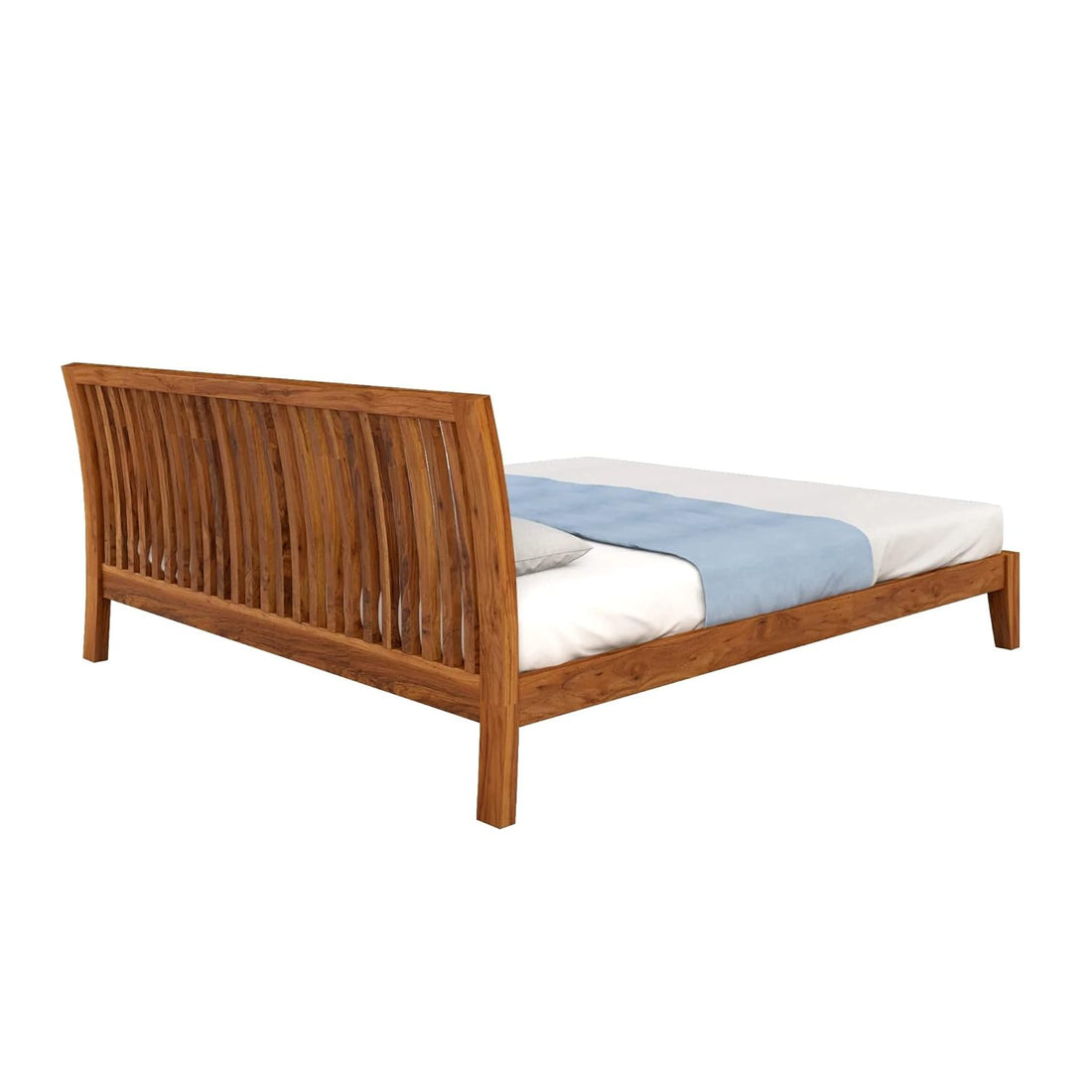 THE WOODEN CITY Sheesham Solid Wood King Bed for Bedroom Furniture (Finish Color - Honey Finish, Delivery Condition - DIY(Do-It-Yourself)