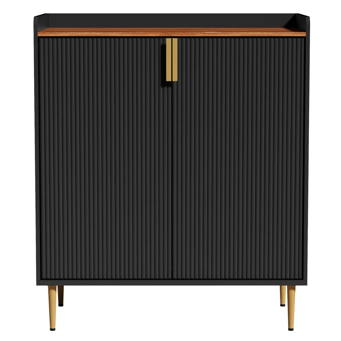 THE WOODEN CITY Solid Wood Wine Cabinet | Wooden Bar Cabinet Storage Rack with Drawer & Glass Holder, Wooden for Home and Bar Furniture (Black)