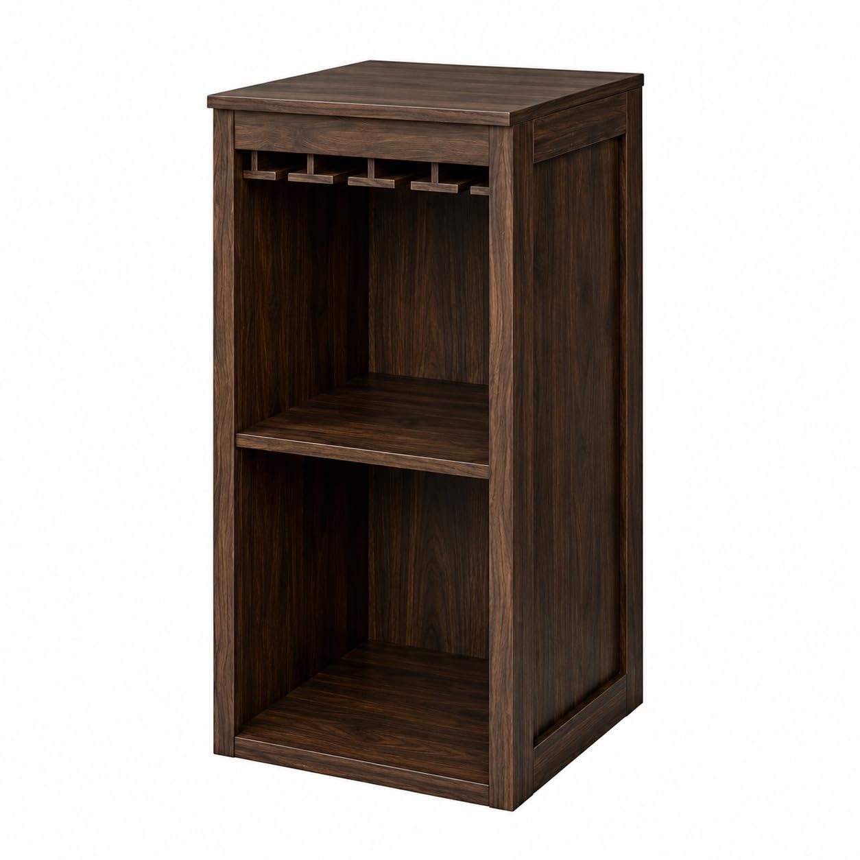 Solid Wood Bar Cabinet, Multipurpose Storage Cabinet for Home & Bar and Living Room Storage, Classy Sideboard- Walnut