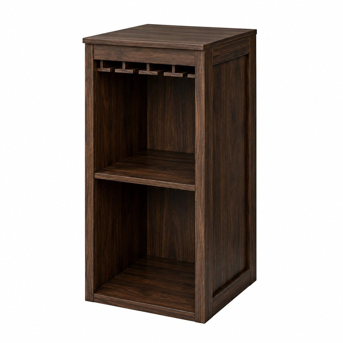 Solid Wood Bar Cabinet, Multipurpose Storage Cabinet for Home & Bar and Living Room Storage, Classy Sideboard- Walnut