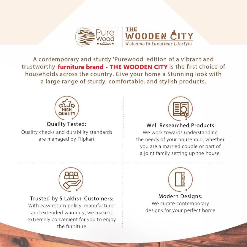 THE WOODEN CITY Fabric 3 Seater Sofa | Wooden Sofa Set for Living Room, Couch Sofa for Living Room, Home & Office - Black & Blue