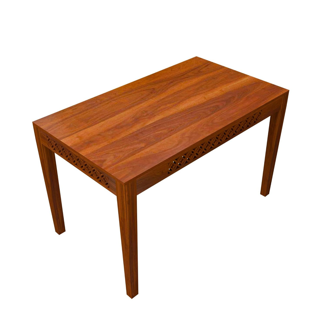 THE WOODEN CITY Solid Sheesham Wood Dining Table 4 Seater Dining Table Set with 2 Chairs & 1 Bench Dinner Table Set for Dinning Room Home & Hotel and Office|Modern Dining Room Set (Honey, 4 Seater)