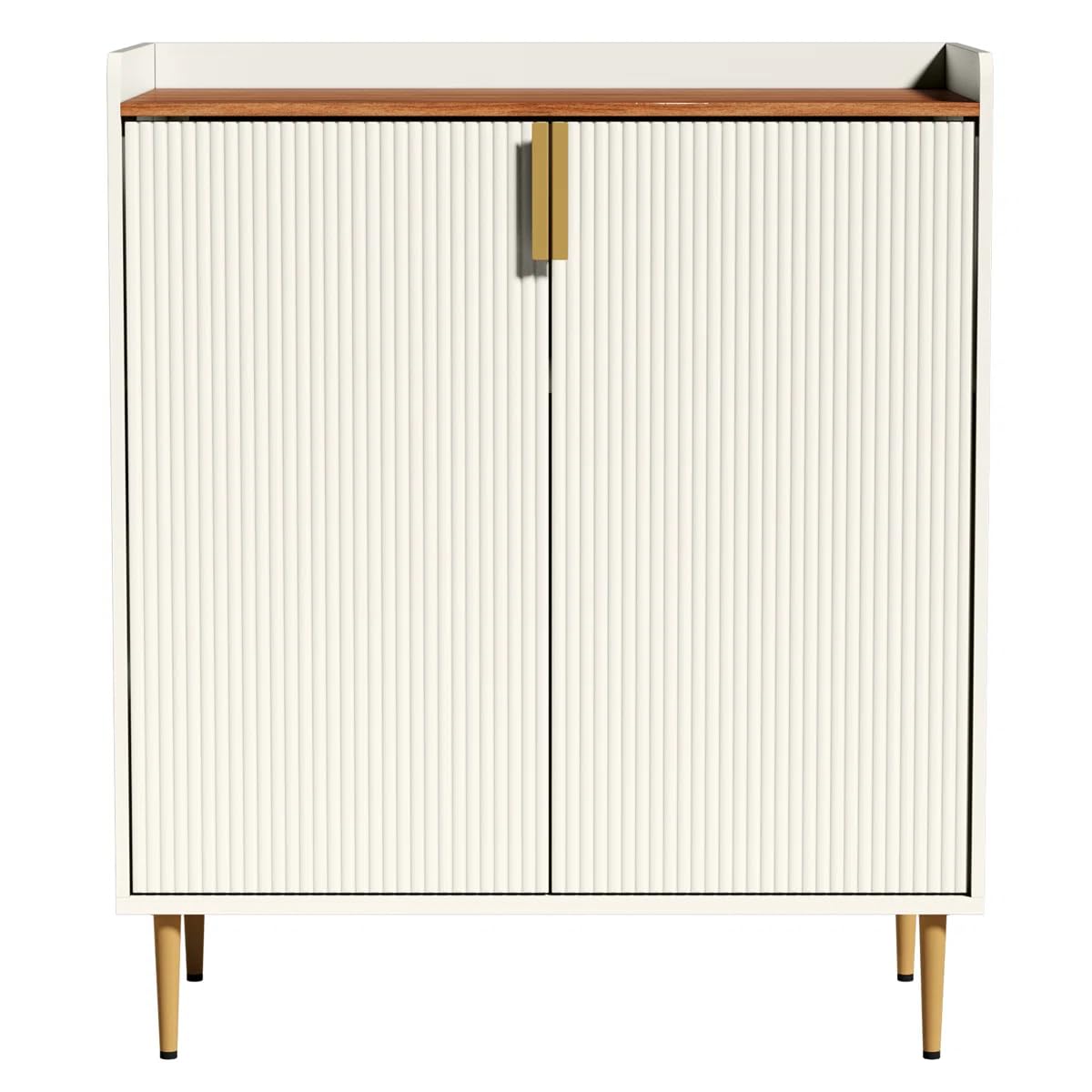 THE WOODEN CITY Solid Wood Wine Cabinet | Wooden Bar Cabinet Storage Rack with Drawer & Glass Holder, Wooden for Home and Bar Furniture (White)