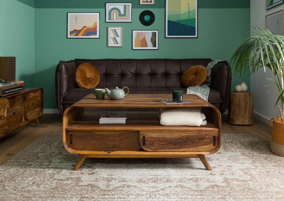 THE WOODEN CITY Rosewood coffee table #131  (HONEY)