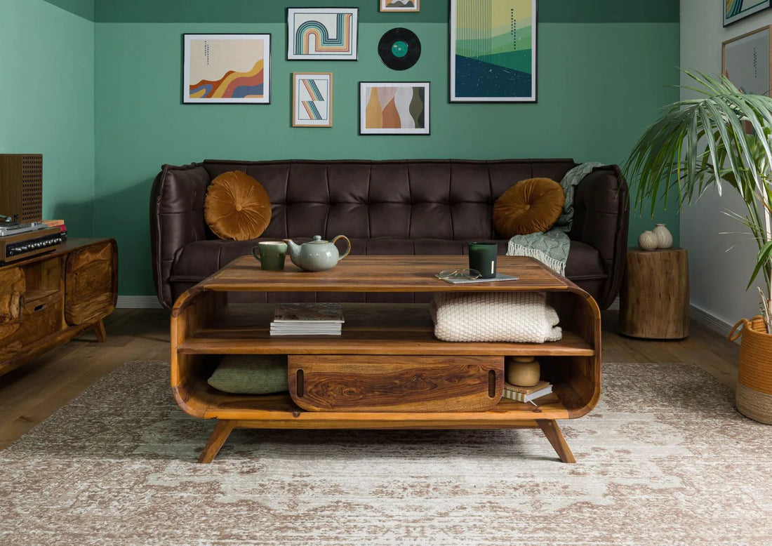 THE WOODEN CITY Rosewood coffee table #131  (HONEY)