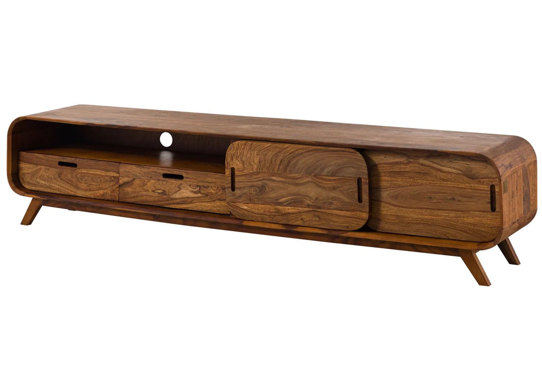 THE WOODEN CITY TV cabinet made of rosewood #127 (HONEY)