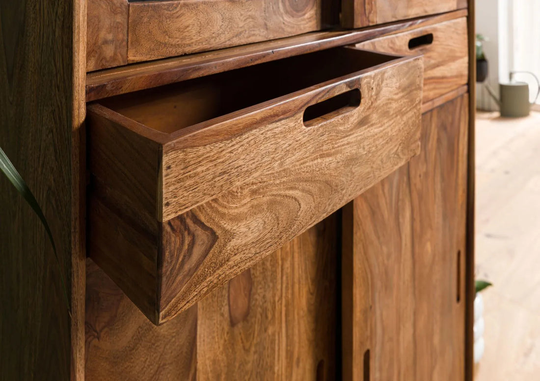 THE WOODEN CITY Light Brown Lacquered Rosewood display cabinet  #115 (HONEY)