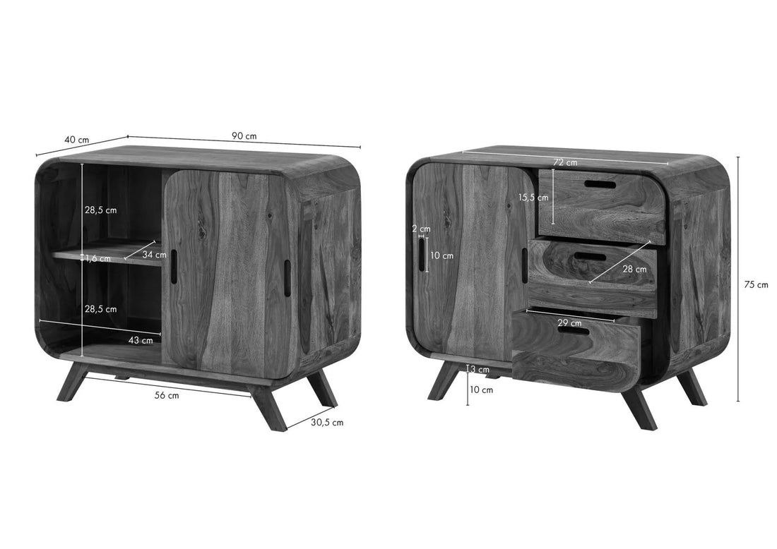 THE WOODEN CITY Rosewood wood chest of drawers #200 (HONEY)