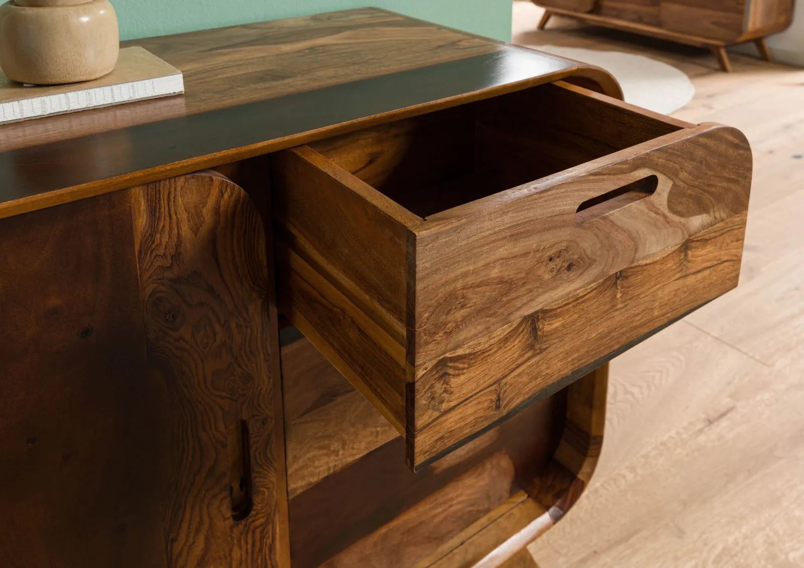 THE WOODEN CITY Rosewood wood chest of drawers #200 (HONEY)