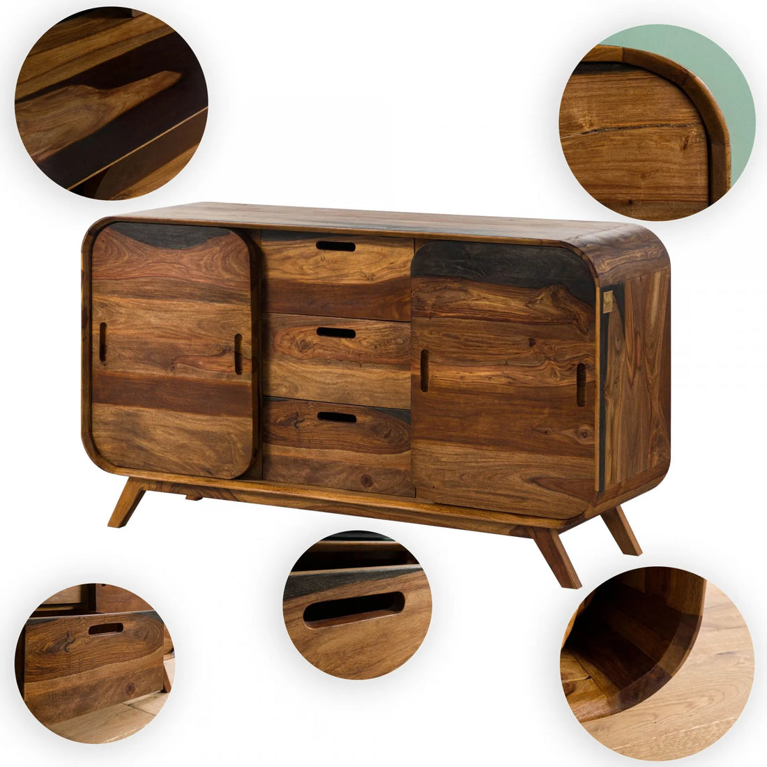 THE WOODEN CITY Rosewood chest of drawers #201 (HONEY)