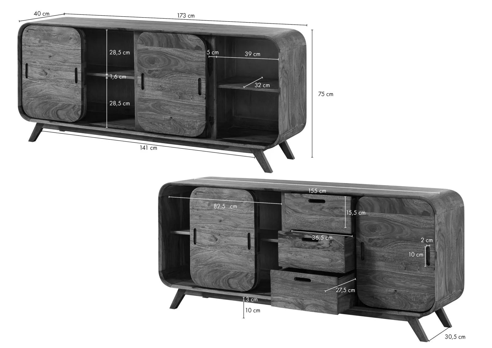 THE WOODEN CITY Rosewood wood chest of drawers#202 (HONEY)