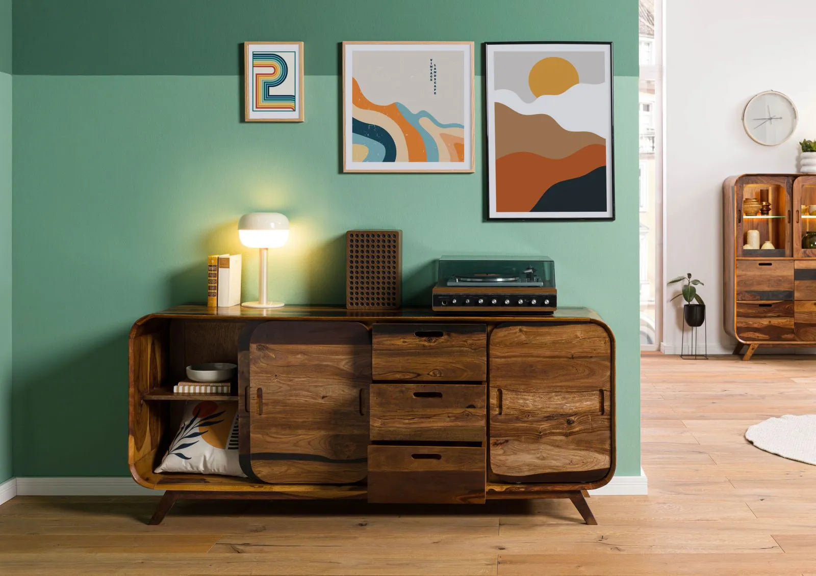 THE WOODEN CITY Rosewood wood chest of drawers#202 (HONEY)