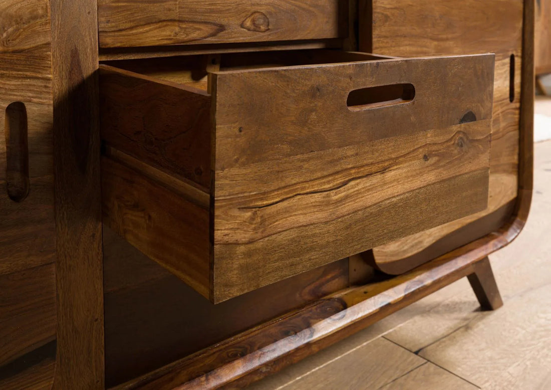 THE WOODEN CITY Rosewood wood chest of drawers#202 (HONEY)