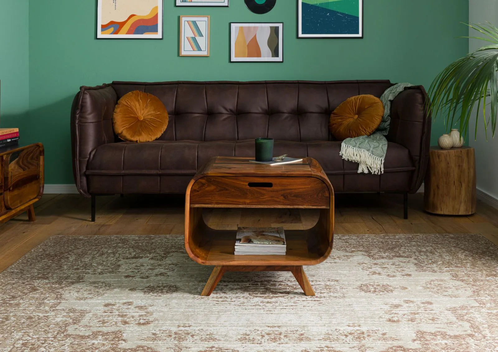 THE WOODEN CITY Rosewood coffee table #230 ( HONEY)