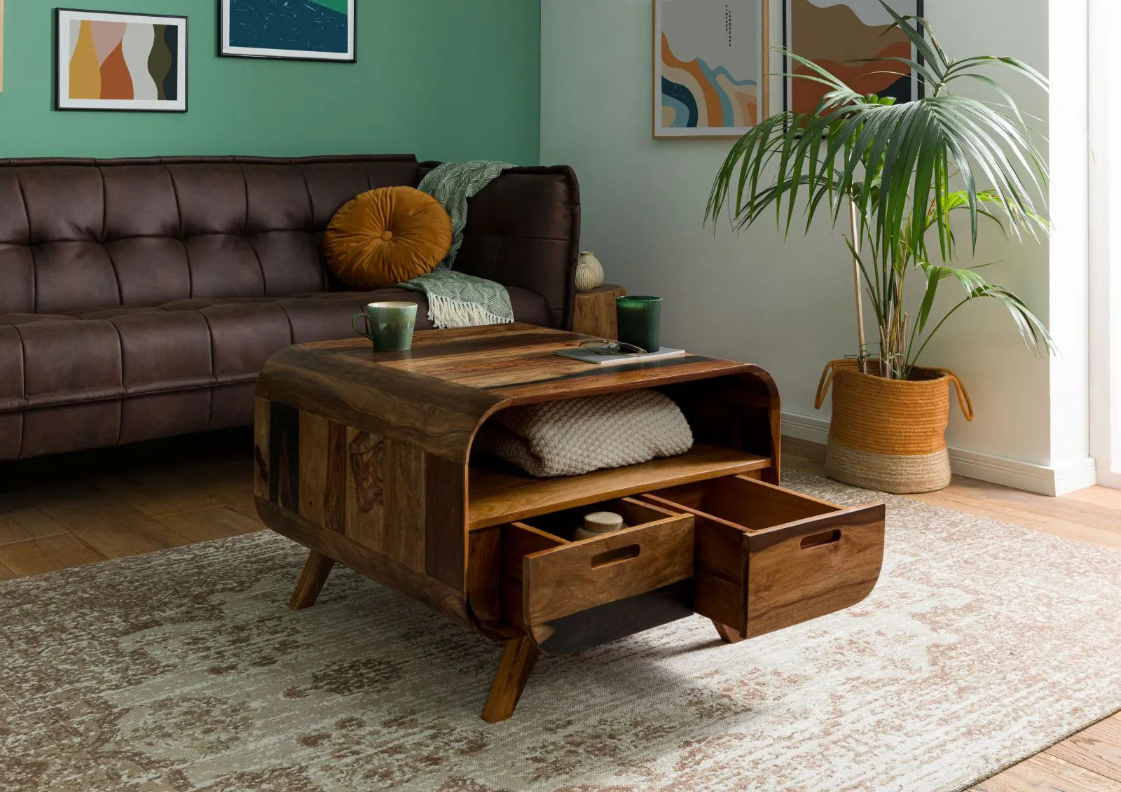 THE WOODEN CITY Rosewood Coffee Table #232 (HONEY)