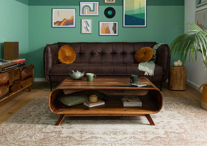 THE WOODEN CITY Coffee Table #234 Dark Brown Lacquered Rosewood