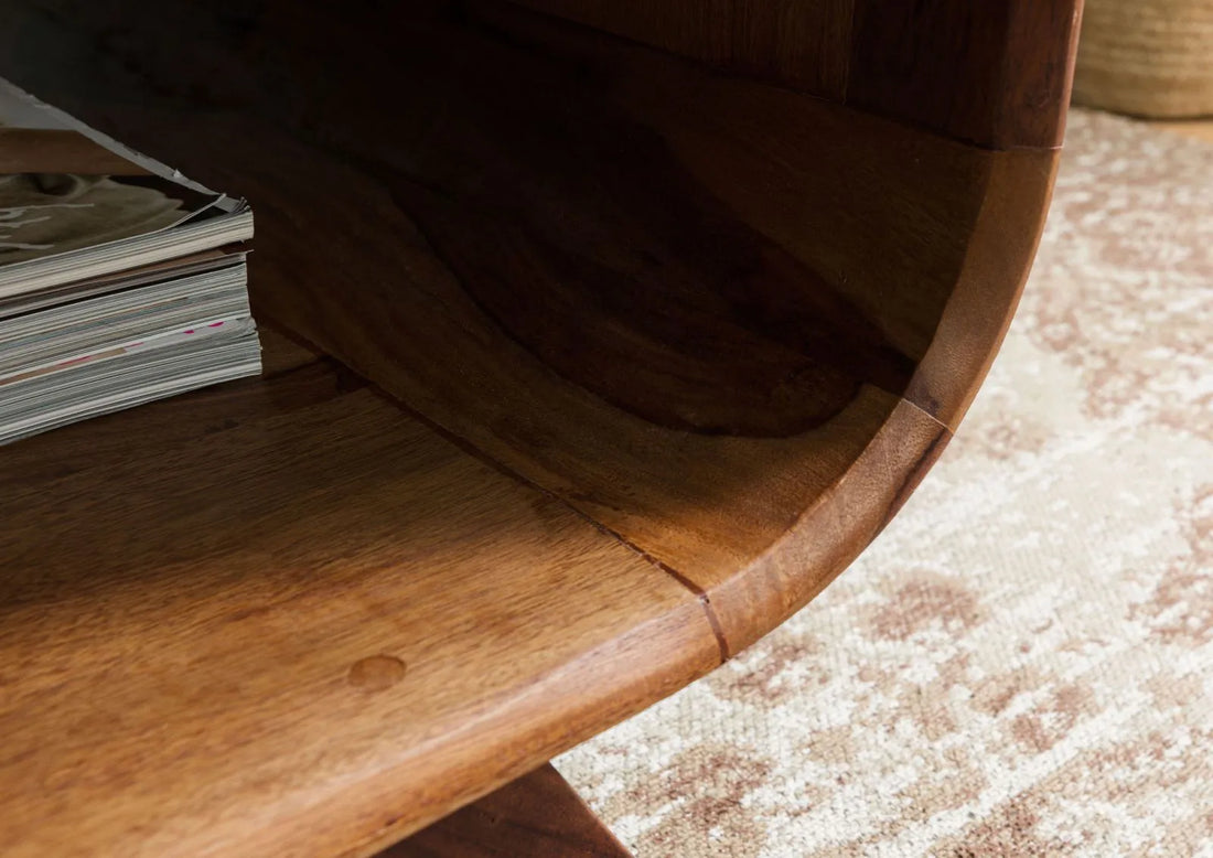 THE WOODEN CITY Coffee Table #234 Dark Brown Lacquered Rosewood