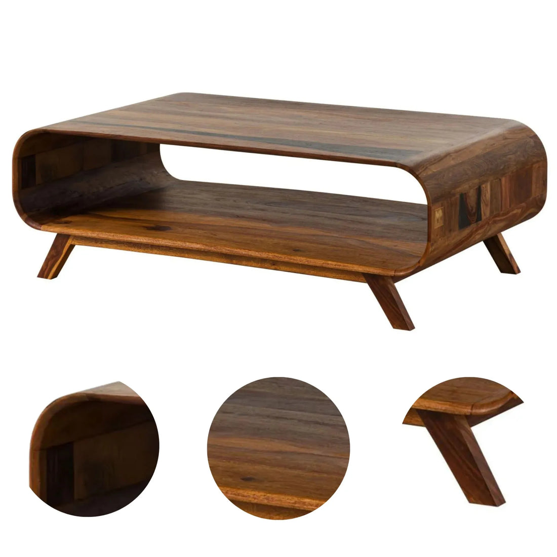 THE WOODEN CITY Coffee Table #234 Dark Brown Lacquered Rosewood