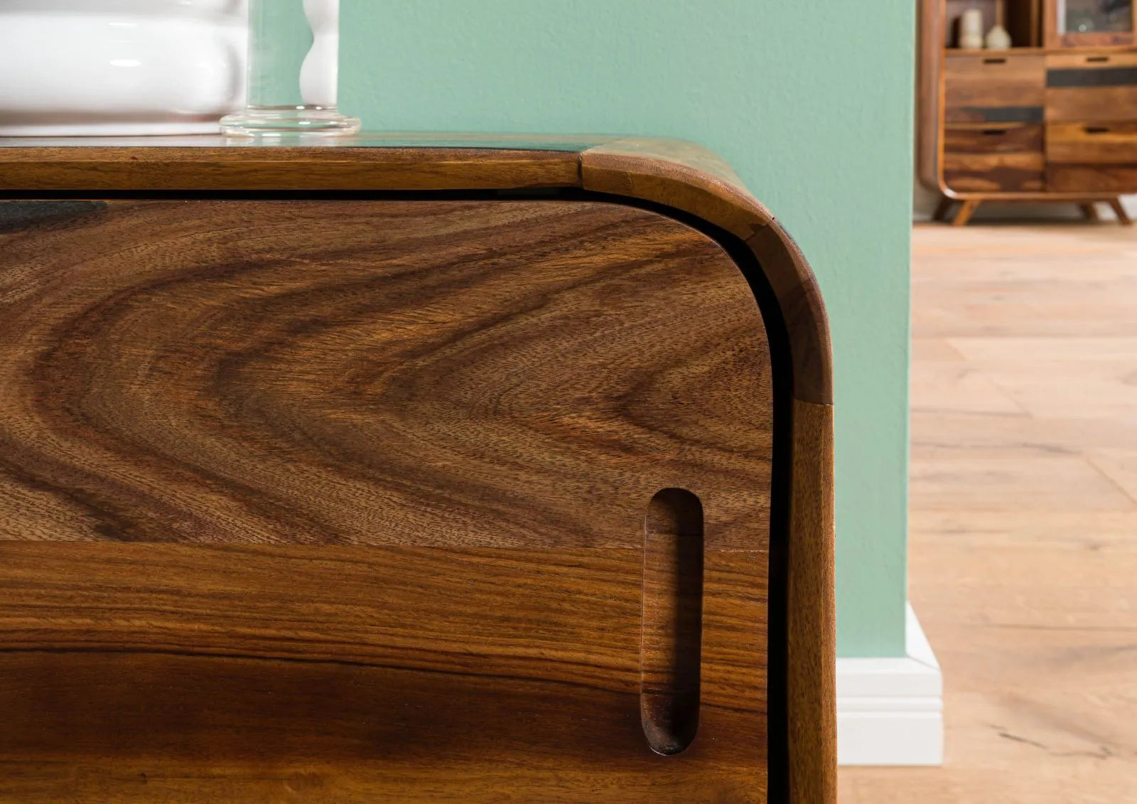 THE WOODEN CITY TV cabinet made of rosewood #225 (HONEY)