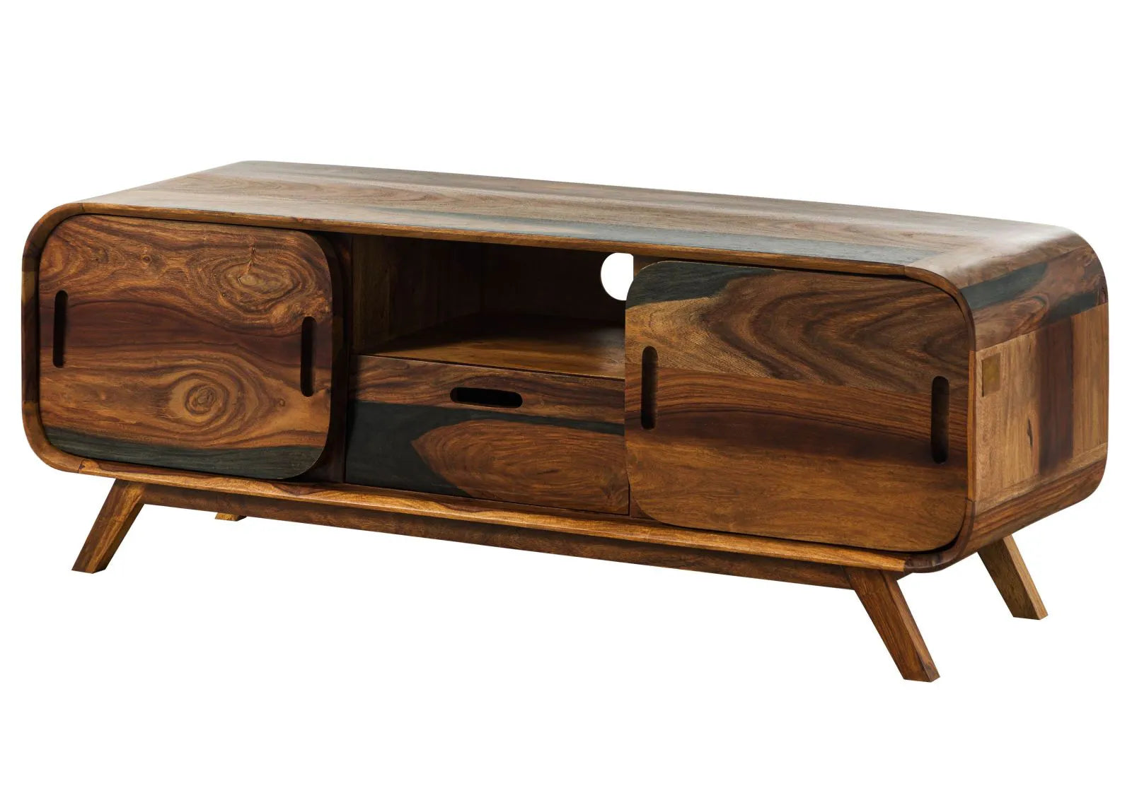 THE WOODEN CITY TV cabinet made of rosewood #225 (HONEY)