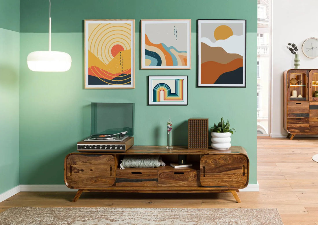 THE WOODEN CITY TV Cabinet #226 Dark Brown Lacquered Rosewood (HONEY)