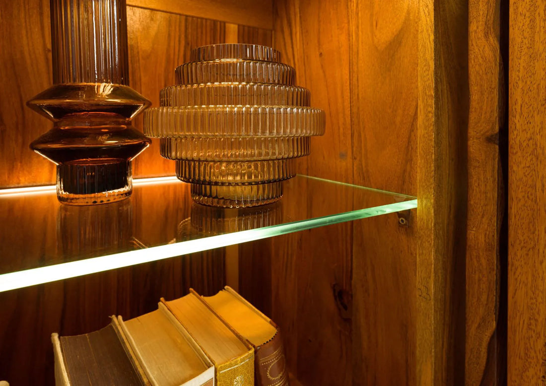 THE WOODEN CITY Rosewood display cabinet #220 (HONEY)