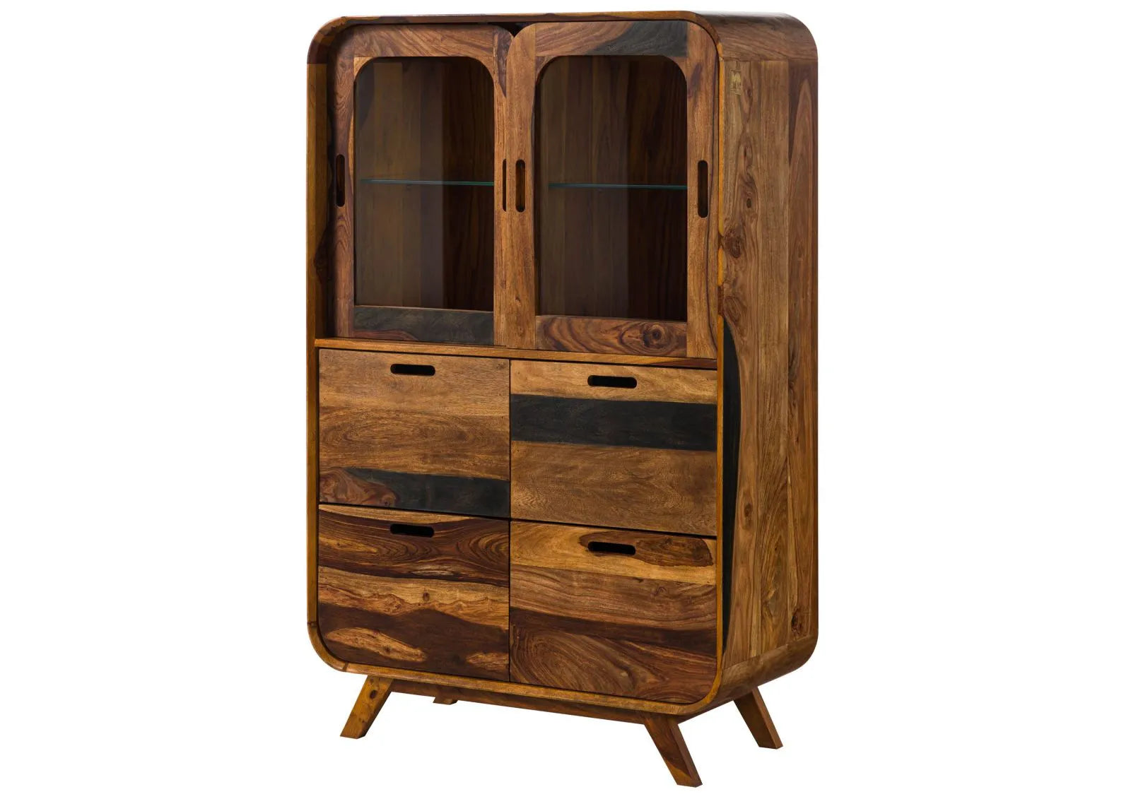 THE WOODEN CITY Rosewood display cabinet #220 (HONEY)