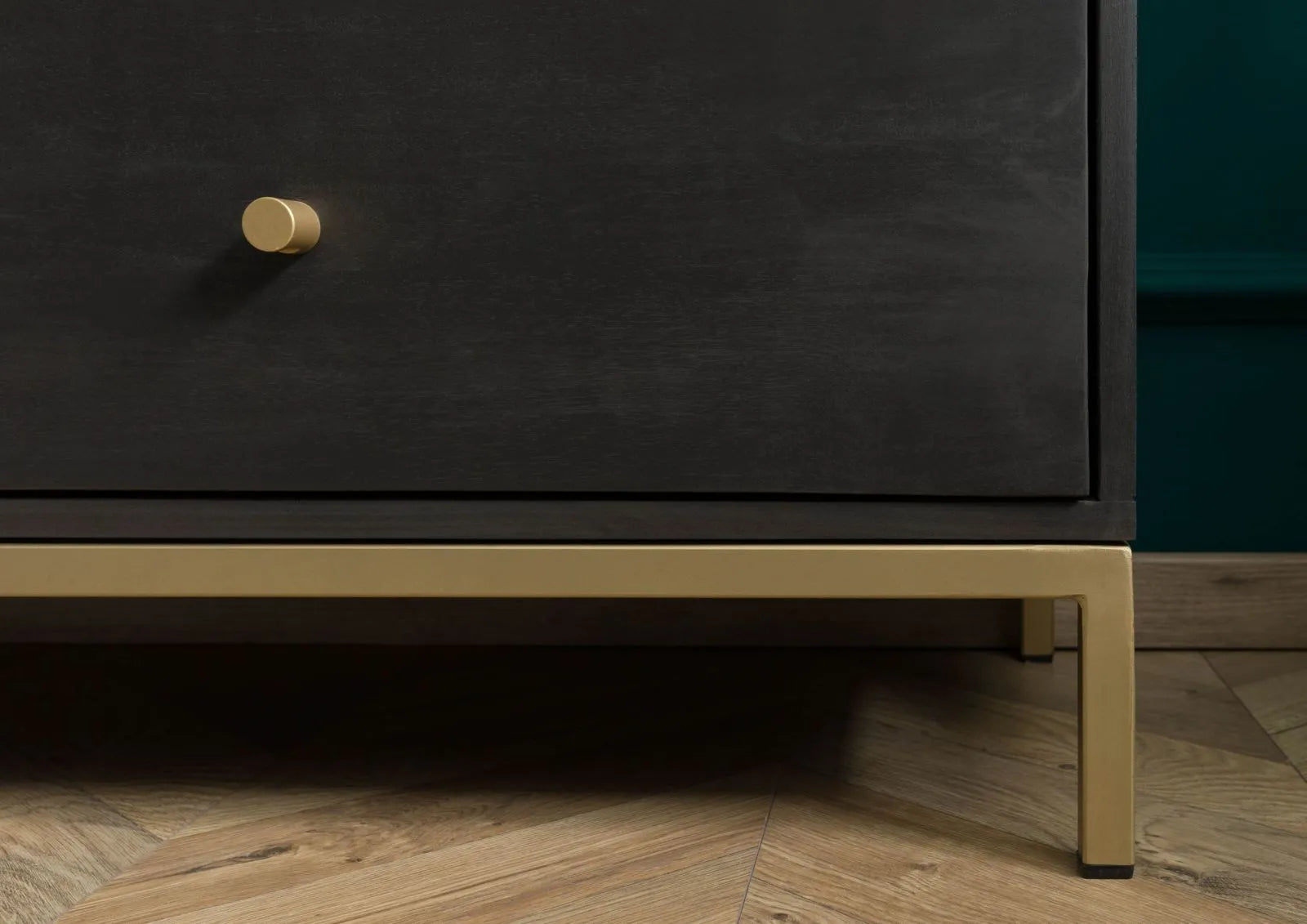 THE WOODEN CITY Stylish Art Deco Mango Wood Chest of Drawers DIAMOND #109 (WALNUT)