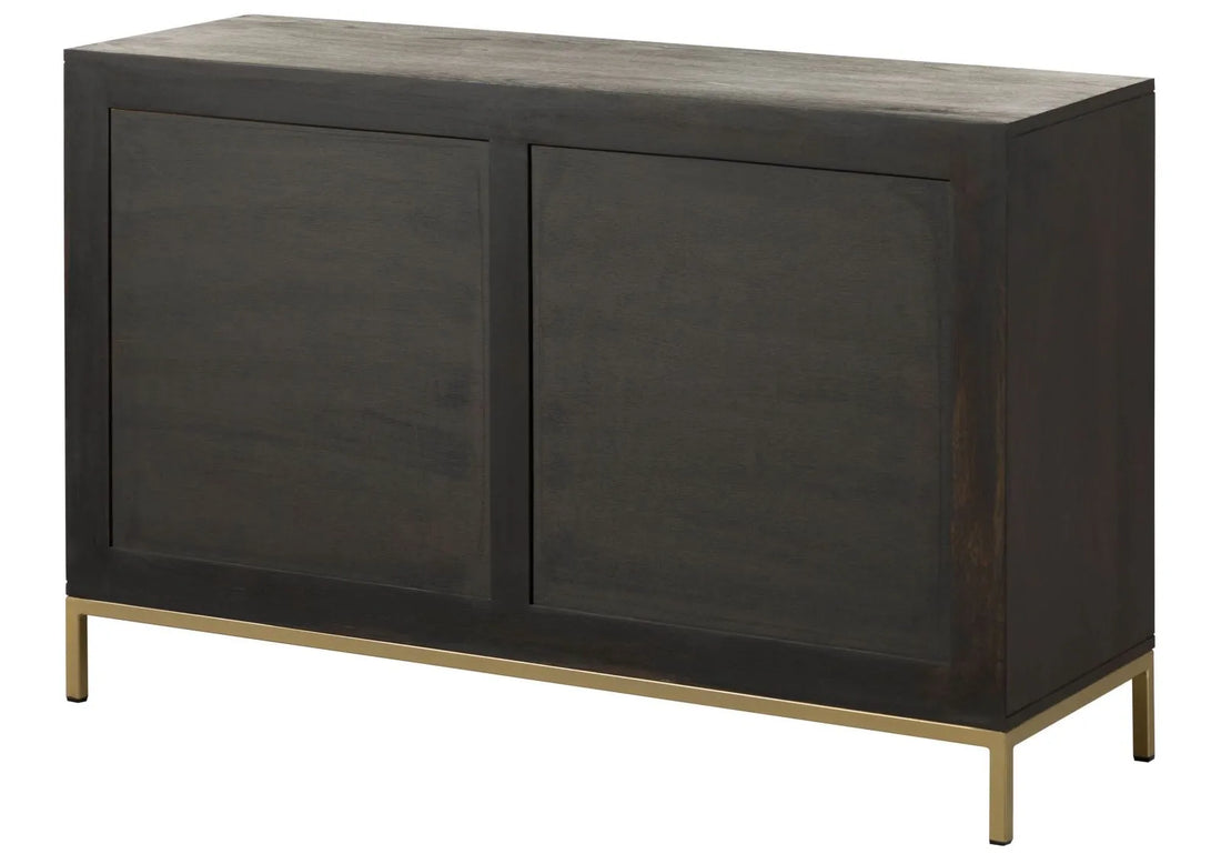 THE WOODEN CITY Stylish Art Deco Mango Wood Chest of Drawers DIAMOND #109 (WALNUT)