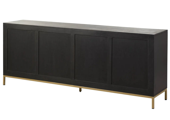 THE WOODEN CITY Stylish Art Deco Mango Wood Chest of Drawers  DIAMOND #121 (WALNUT)