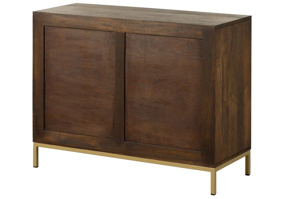 THE WOODEN CITY Stylish Art Deco Mango Wood Chest of Drawers DIAMOND #208(HONEY)