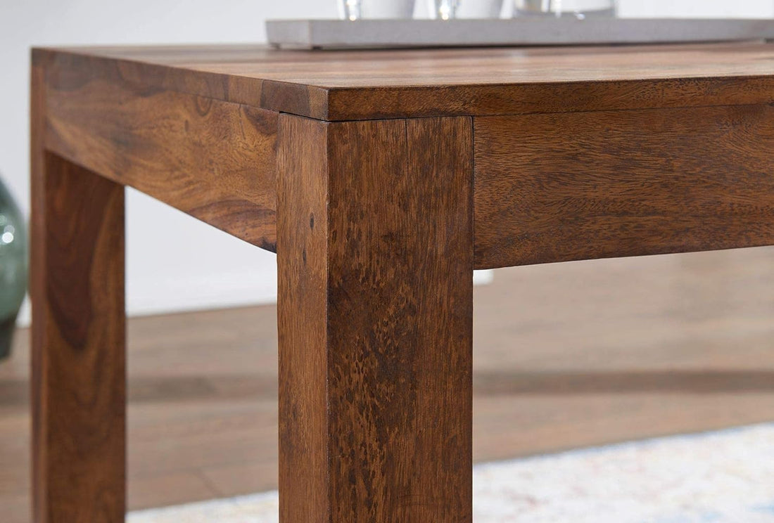 THE WOODEN CITY Wooden Solid Sheesham Wood Dining Table 6 Seater | Dining Room Furniture | 6 Seater Dining Table Without Chair - Honey6