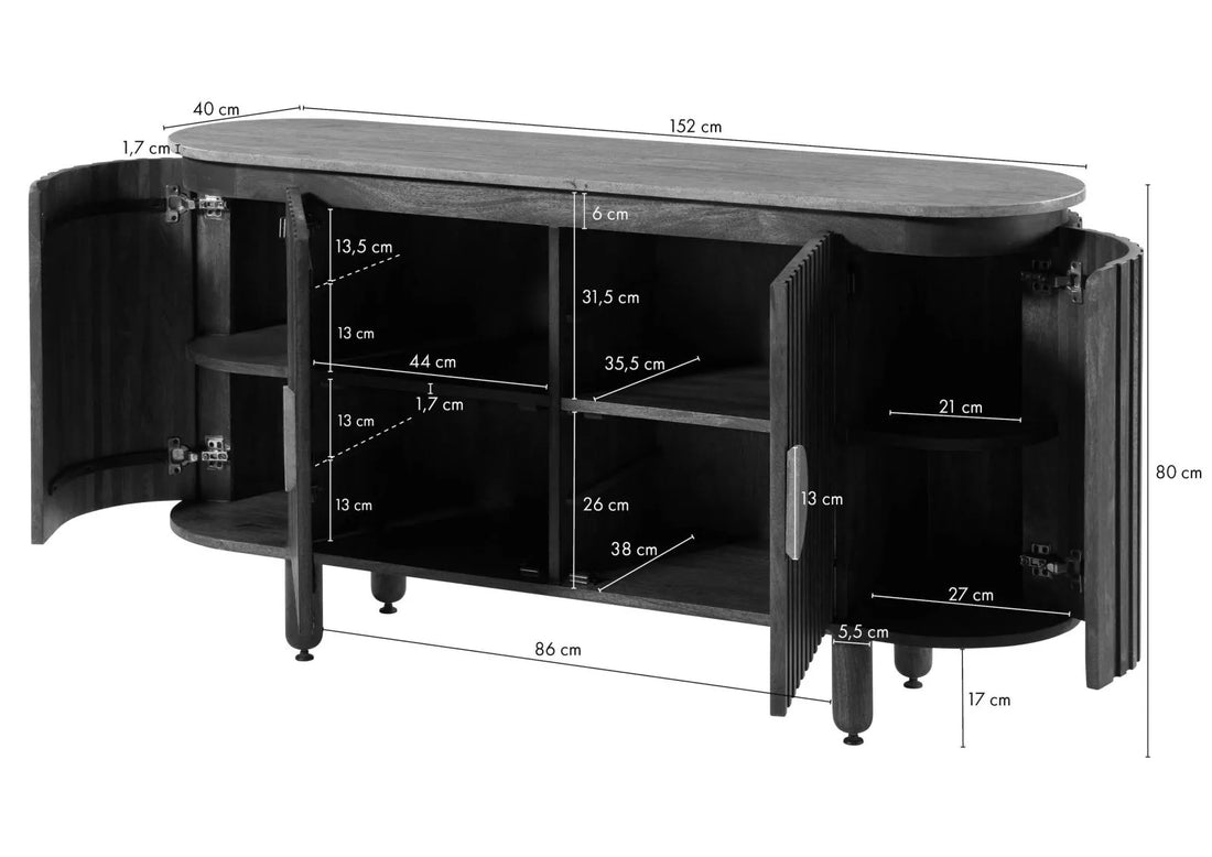 THE WOODEN CITY Solid Mango Wood Chest of Drawers #111(HONEY)