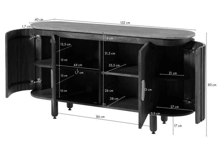 THE WOODEN CITY Solid Mango Wood Chest of Drawers #111(HONEY)